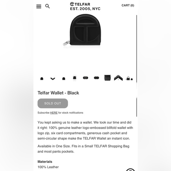 *SOLD* NWT Telfar Wallet - Picture 7 of 8